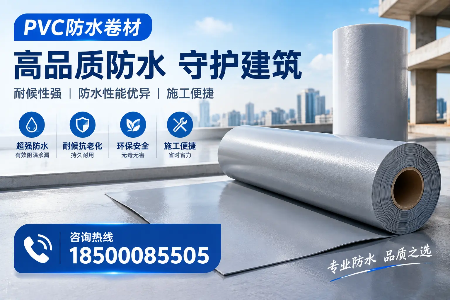 PVC防水卷材的防水效果评测，适合资阳的科学依据